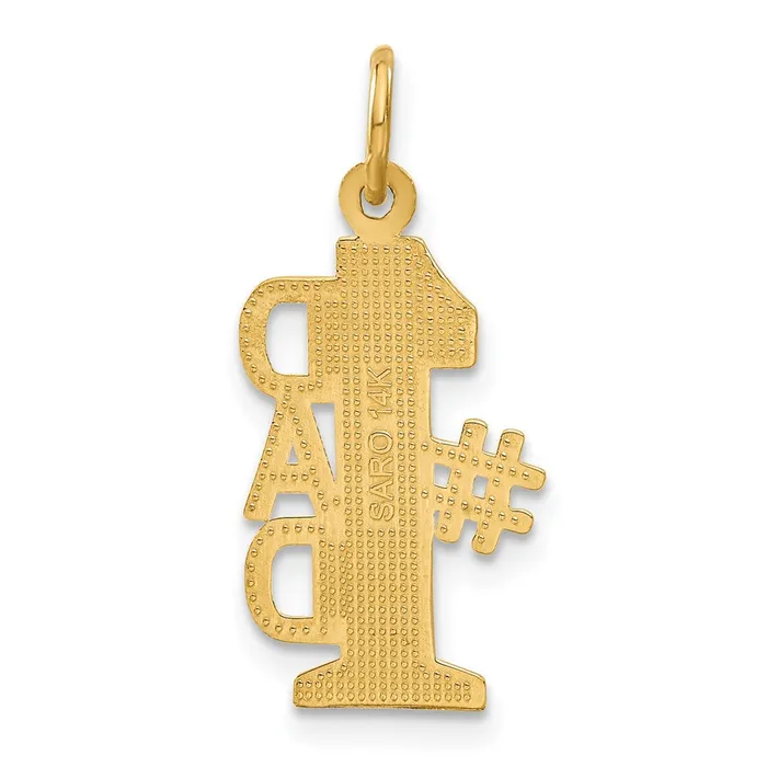 TreasureFineJewelers Charm Necklaces 14k 1 DAD Charm