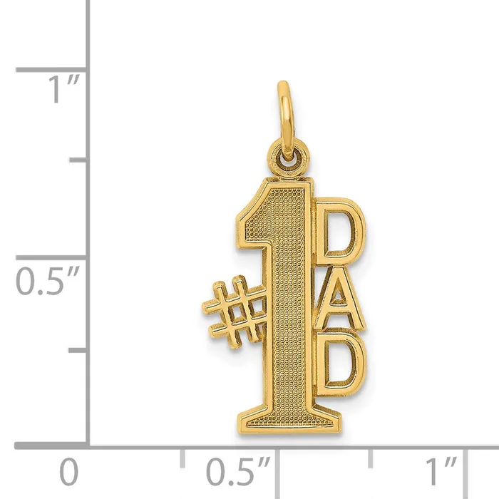 TreasureFineJewelers Charm Necklaces 14k 1 DAD Charm