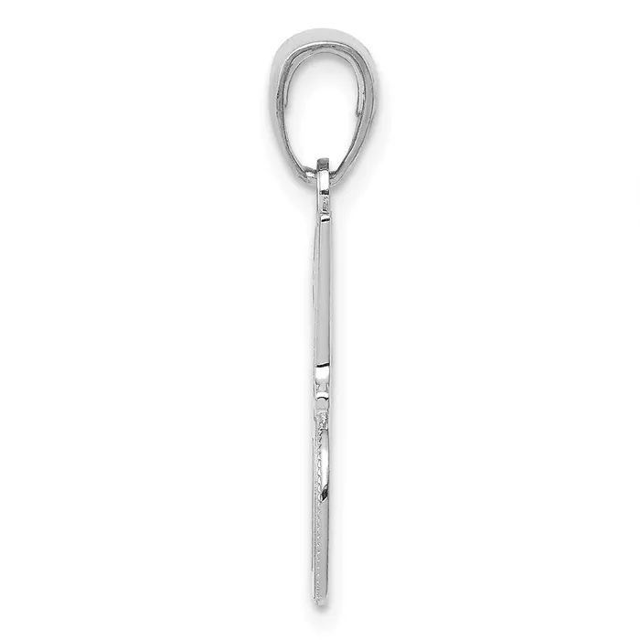 TreasureFineJewelers Charm Necklaces 14K White Gold 1 DAD Charm