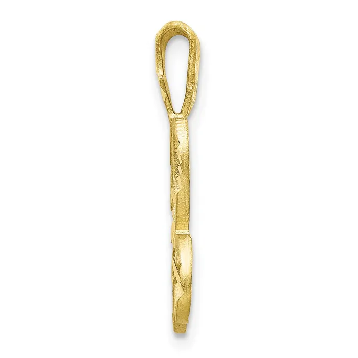 TreasureFineJewelers Necklaces 10k Yellow Gold Initial H Pendant