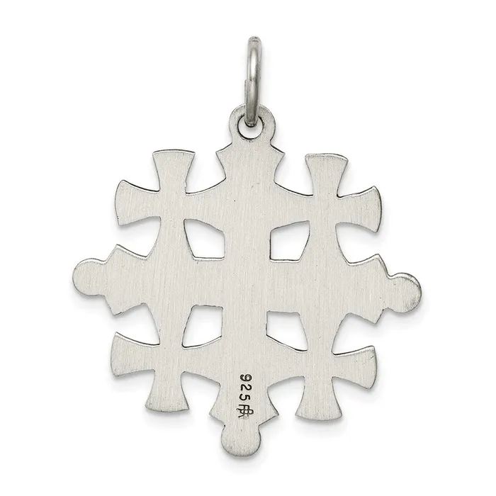TreasureFineJewelers Necklaces Sterling Silver Antiqued Jerusalem Cross Pendant
