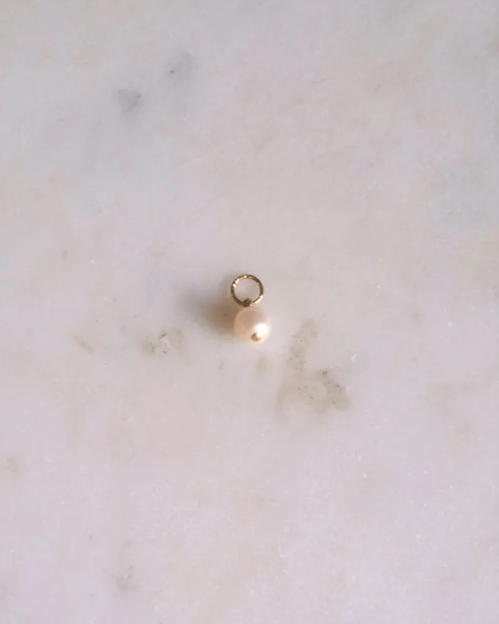 Charm Necklaces ERIJEWELRY Small Pearl Pendant Charm