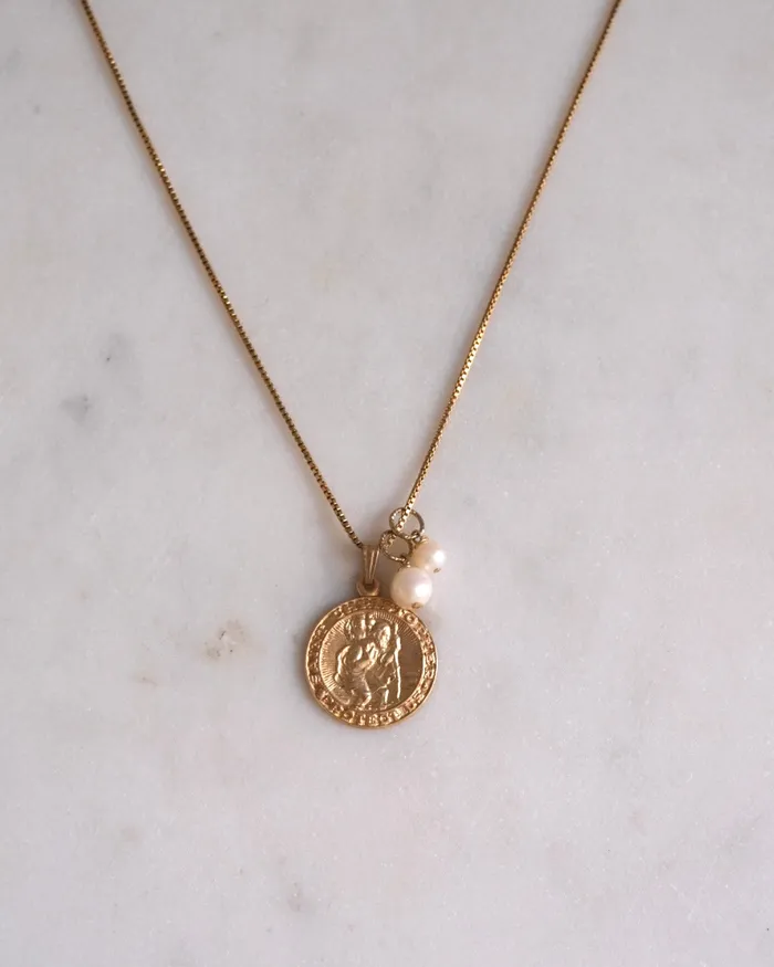 Charm Necklaces ERIJEWELRY Small Pearl Pendant Charm