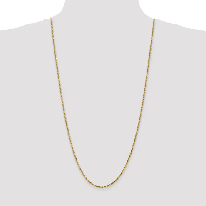 10k 225mm Diamondcut Rope ChainWBC10K01830 WB Choice Jewelry Necklaces