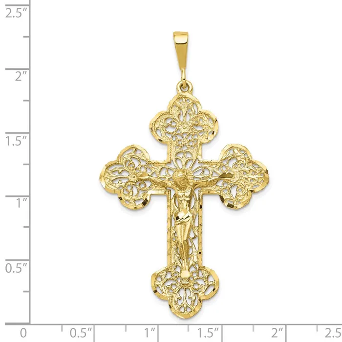 10K Crucifix CharmWBC10C287 WB Choice Jewelry Charm Necklaces 10K Crucifix CharmWBC10C287 WB Choice Jewelry Charm Necklaces