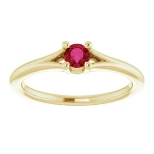 14K Yellow Ruby Youth Solitaire Ring71984620PSTWBC WB Choice Jewelry Rings