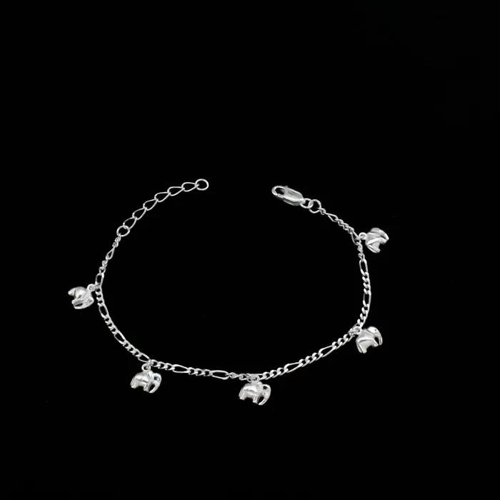 Bracelets Indian 925 Sterling Silver Excellent gifting five elephant Bracelet for Girls Karizma Jewels
