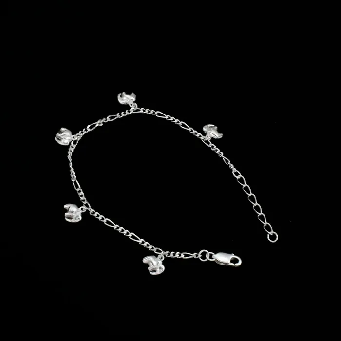 Bracelets Indian 925 Sterling Silver Excellent gifting five elephant Bracelet for Girls Karizma Jewels