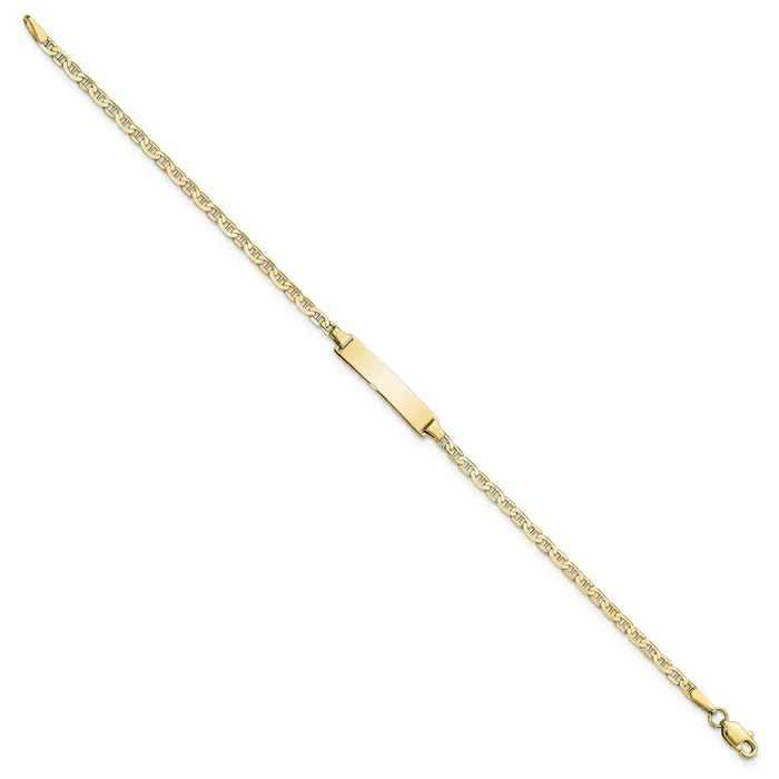 Bracelets WB Choice Jewelry 10k Flat Anchor Link ID BraceletWBC10LID717 Bracelets WB Choice Jewelry 10k Flat Anchor Link ID BraceletWBC10LID717