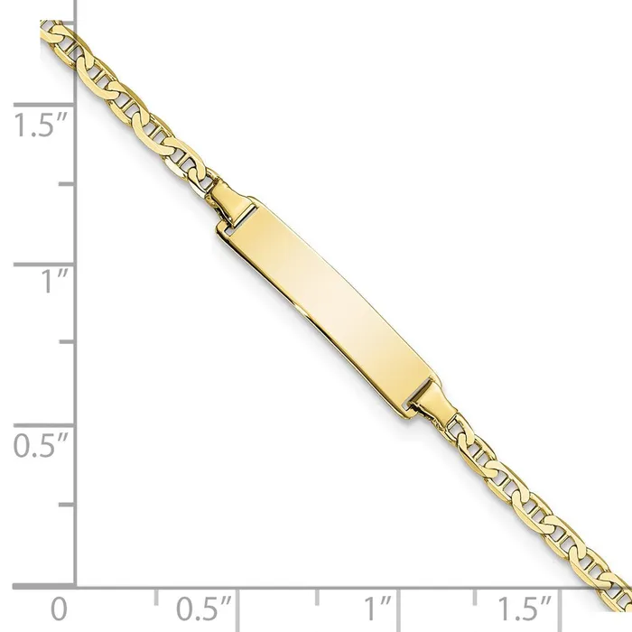 Bracelets WB Choice Jewelry 10k Flat Anchor Link ID BraceletWBC10LID717 Bracelets WB Choice Jewelry 10k Flat Anchor Link ID BraceletWBC10LID717