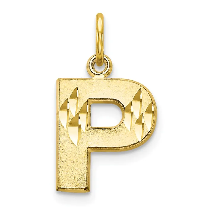 Charm Necklaces WB Choice Jewelry 10k Initial P CharmWBC10C768P