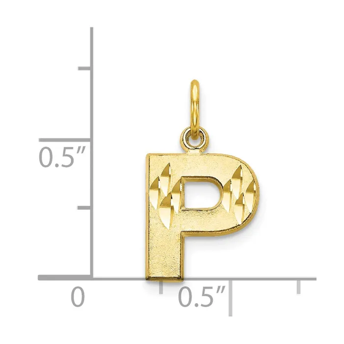 Charm Necklaces WB Choice Jewelry 10k Initial P CharmWBC10C768P Charm Necklaces WB Choice Jewelry 10k Initial P CharmWBC10C768P