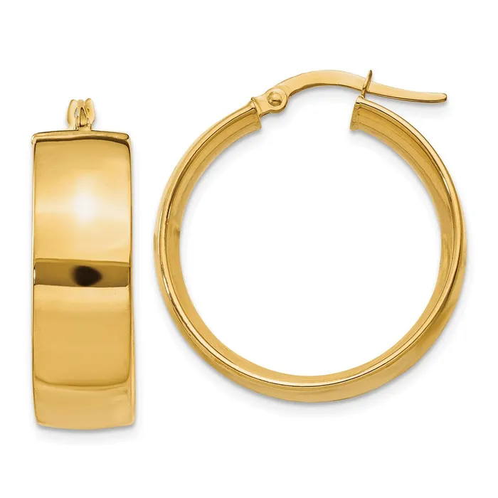 Earrings 14k 775mm Polished Large Hoop EarringsWBCPRE684 WB Choice Jewelry