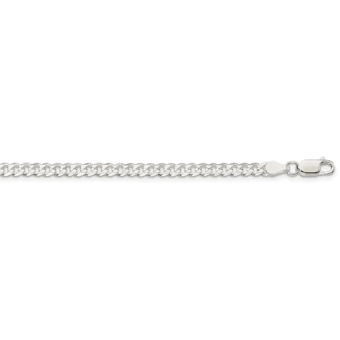 Rings WB Choice Jewelry Sterling Silver 38mm Flat Curb ChainWBCQLB10024