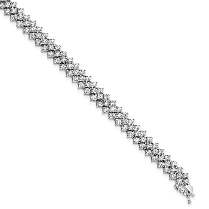 Sterling Silver CZ Polished BraceletWBCQB13607 WB Choice Jewelry Bracelets