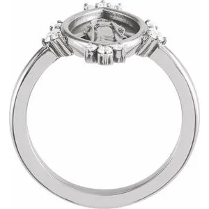 WB Choice Jewelry Rings Platinum 15 CTW Diamond Miraculous Medal RingR43103603PSTWBC