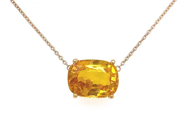 Albert Hern Necklaces Necklace 423cts Yellow Sapphire 14kt Gold