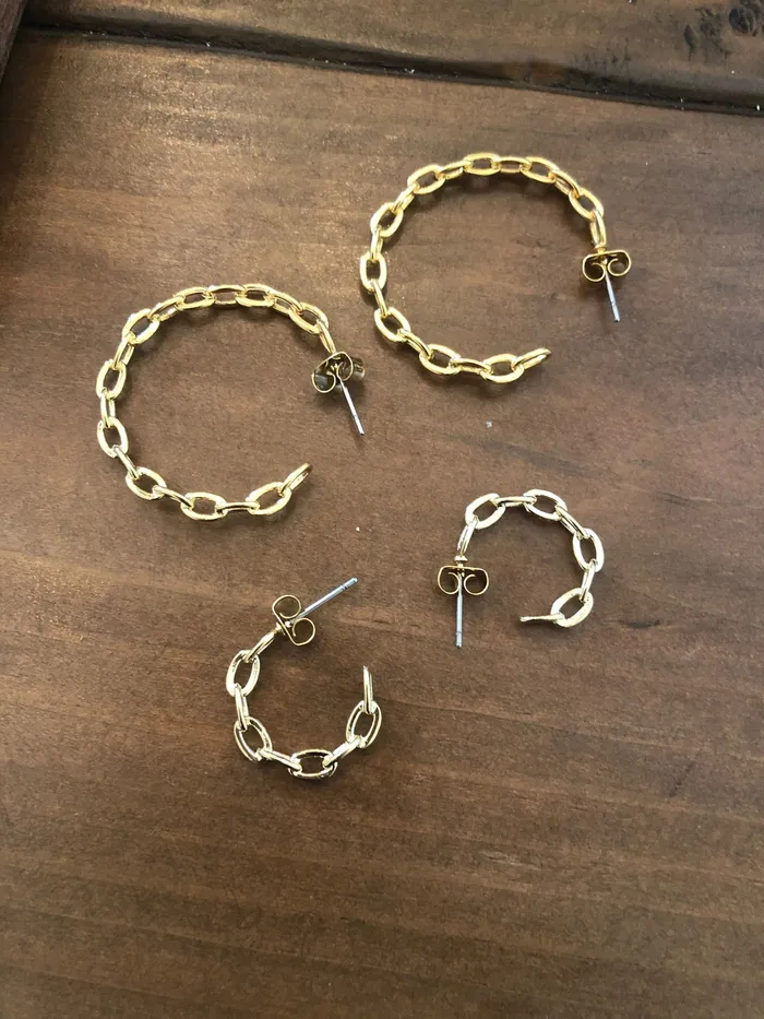 bubs sass Earrings chain hoops earrings
