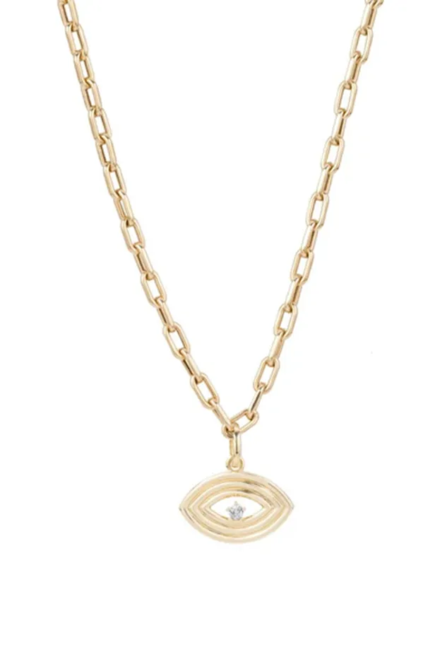 Charm Necklaces Adina Reyter Evil Eye Diamond Charm