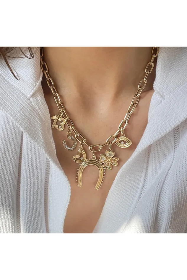 Charm Necklaces Adina Reyter Evil Eye Diamond Charm