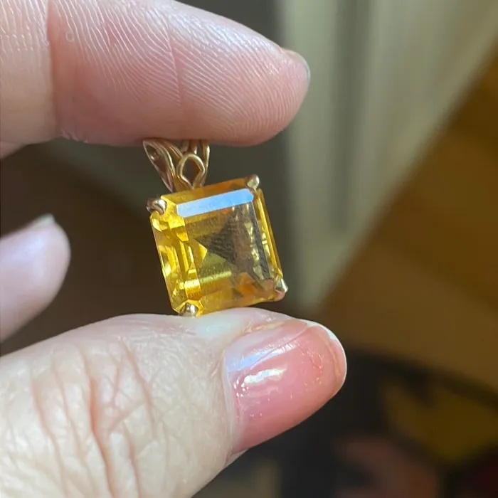 Citrine Pendant 14k Gold Vintage Vintage Paris Jewelry PreStyled Sets