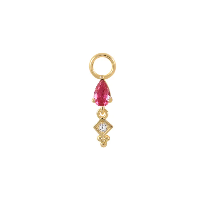 Lone Charm Pink Dangles Charm Necklaces