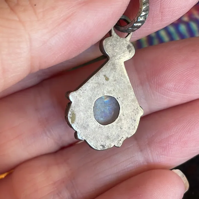 Love Vintage Paris Necklaces Moonstone Pendant Sterling Silver Vintage Love Vintage Paris Necklaces Moonstone Pendant Sterling Silver Vintage