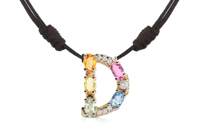 Necklaces Albert Hern Pendant Letter D Initial 18kt Gold