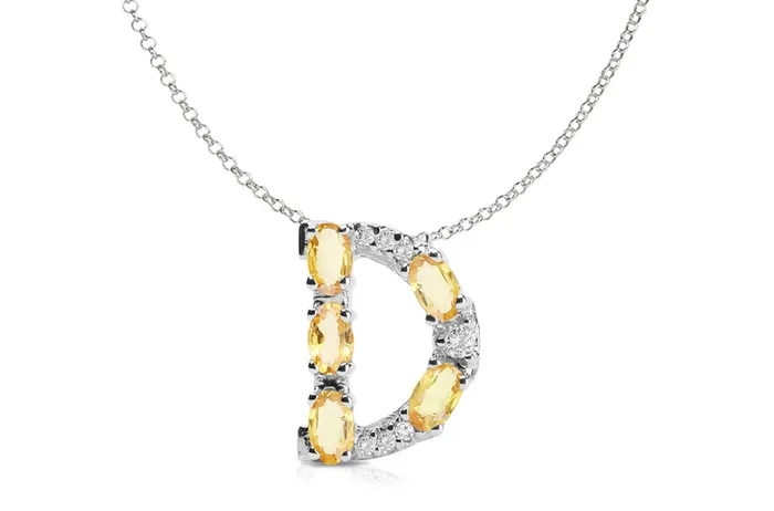 Necklaces Albert Hern Pendant Letter D Initial 18kt Gold