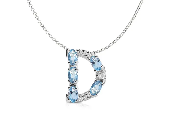 Necklaces Albert Hern Pendant Letter D Initial 18kt Gold