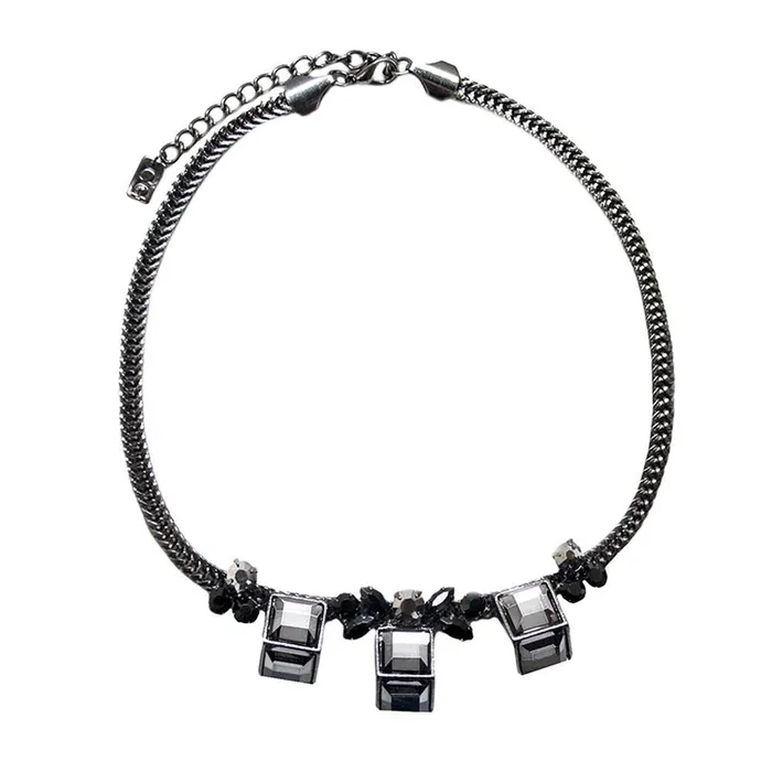 Necklaces ClaudiaG Sweet Geo Necklace Slate Gray
