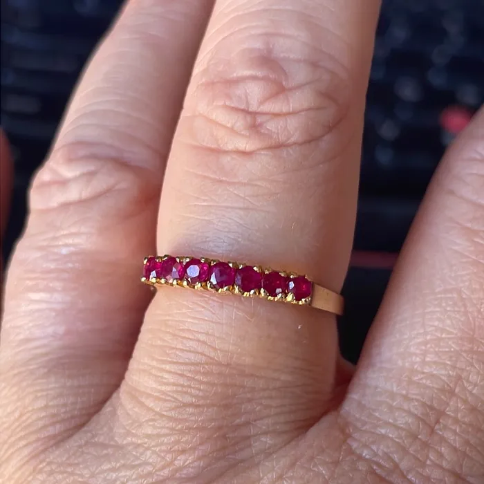 Vintage Paris Jewelry Rings Ruby Band 14k Gold Vintage Vintage Paris Jewelry Rings Ruby Band 14k Gold Vintage