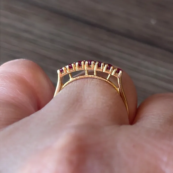 Vintage Paris Jewelry Rings Ruby Band 14k Gold Vintage Vintage Paris Jewelry Rings Ruby Band 14k Gold Vintage