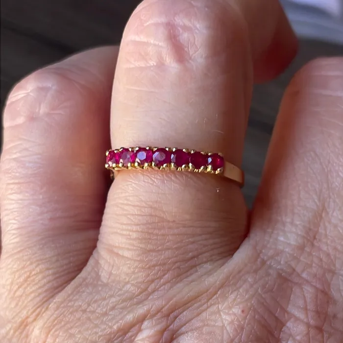 Vintage Paris Jewelry Rings Ruby Band 14k Gold Vintage Vintage Paris Jewelry Rings Ruby Band 14k Gold Vintage