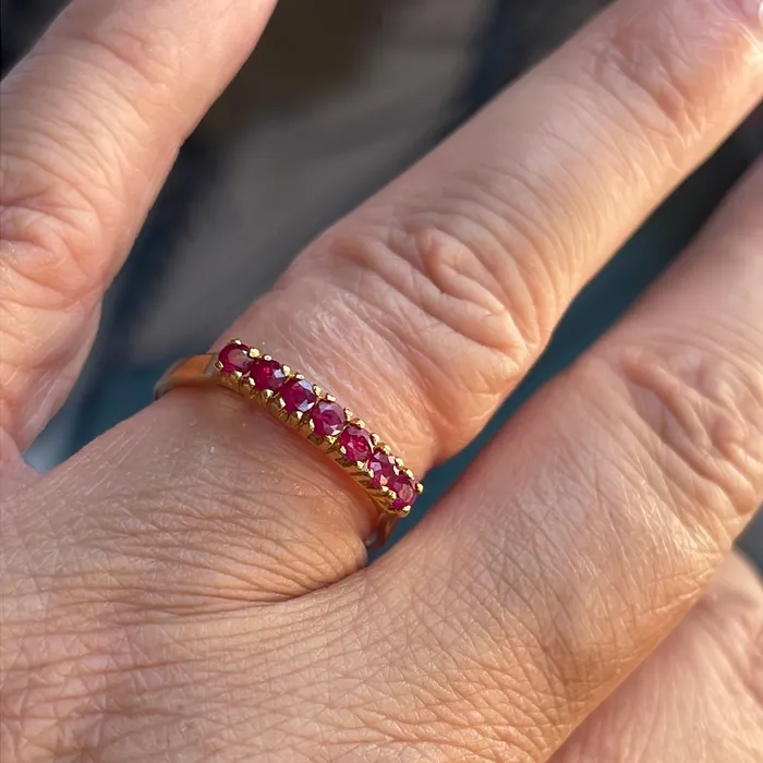Vintage Paris Jewelry Rings Ruby Band 14k Gold Vintage Vintage Paris Jewelry Rings Ruby Band 14k Gold Vintage