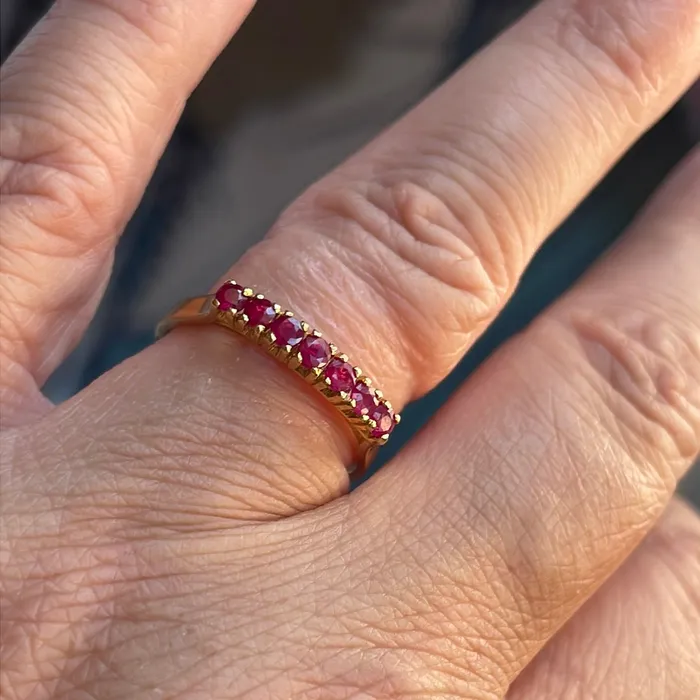 Vintage Paris Jewelry Rings Ruby Band 14k Gold Vintage Vintage Paris Jewelry Rings Ruby Band 14k Gold Vintage