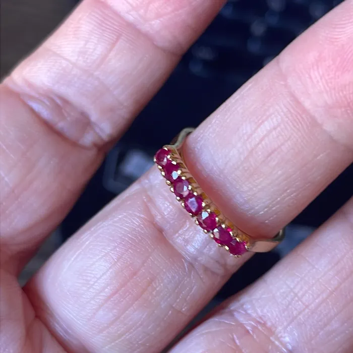 Vintage Paris Jewelry Rings Ruby Band 14k Gold Vintage Vintage Paris Jewelry Rings Ruby Band 14k Gold Vintage