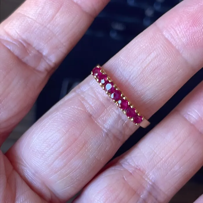 Vintage Paris Jewelry Rings Ruby Band 14k Gold Vintage Vintage Paris Jewelry Rings Ruby Band 14k Gold Vintage