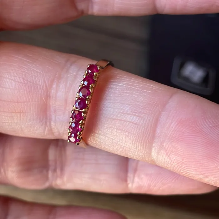Vintage Paris Jewelry Rings Ruby Band 14k Gold Vintage Vintage Paris Jewelry Rings Ruby Band 14k Gold Vintage