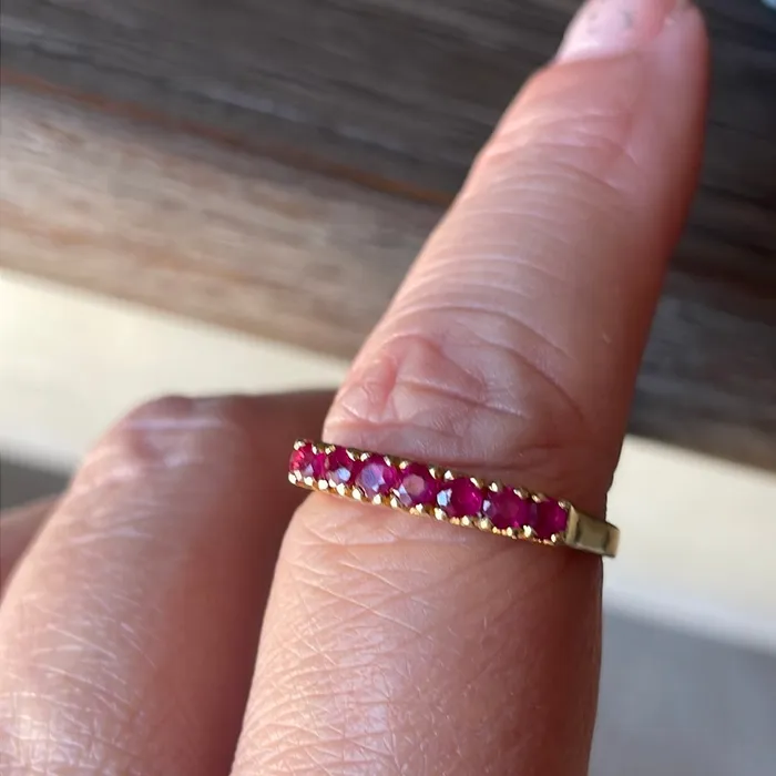 Vintage Paris Jewelry Rings Ruby Band 14k Gold Vintage Vintage Paris Jewelry Rings Ruby Band 14k Gold Vintage