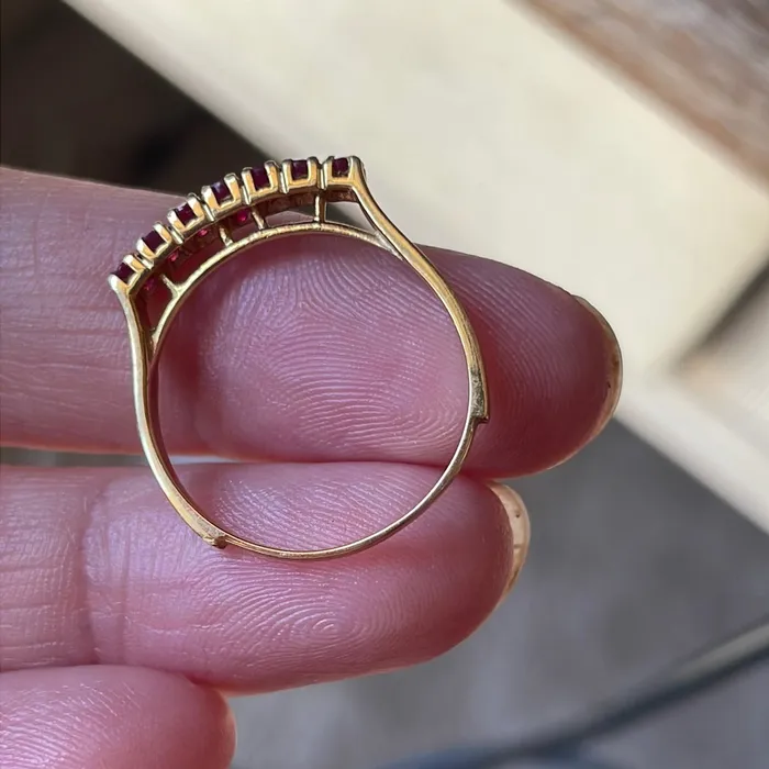 Vintage Paris Jewelry Rings Ruby Band 14k Gold Vintage Vintage Paris Jewelry Rings Ruby Band 14k Gold Vintage