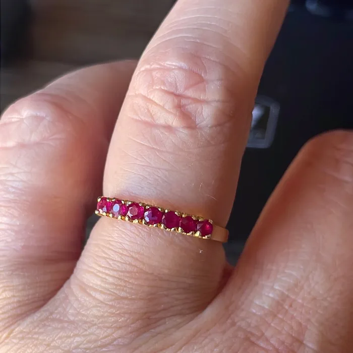 Vintage Paris Jewelry Rings Ruby Band 14k Gold Vintage Vintage Paris Jewelry Rings Ruby Band 14k Gold Vintage