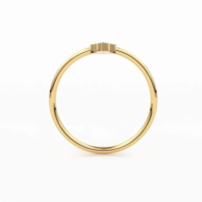 14k Gold Bezel Setting Diamond Ring Dainty Diamond Ring Thin Diamond Ring Gold Diamond Ring Four Stone Ring Simple Diamond Ring Jalvi Co Rings