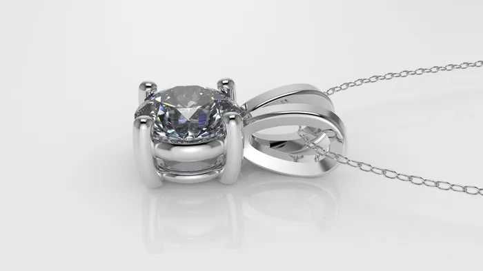 14K Gold Pendant with 1 Diamond VS1 STT Prong Only Pendant Included Bell Jcm 21 jewelry Necklaces