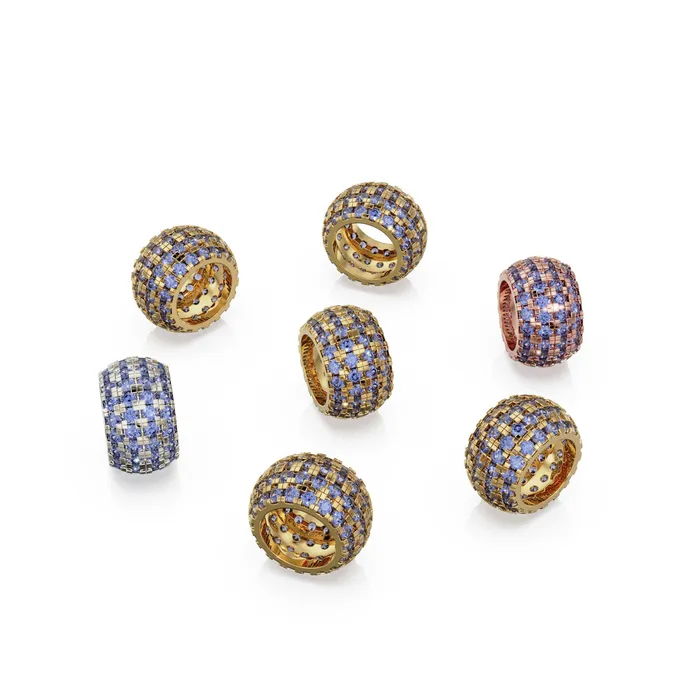 14K Large Solid Italian Gold Blue Tanzanite Rondels Charm Roundel Tanzanite Enhancer Charm Pave set Tanzanite December spacer charms Jalvi Co Charm Necklaces 14K Large Solid Italian Gold Blue Tanzanite Rondels Charm Roundel Tanzanite Enhancer Charm Pave set Tanzanite December spacer charms Jalvi Co Charm Necklaces