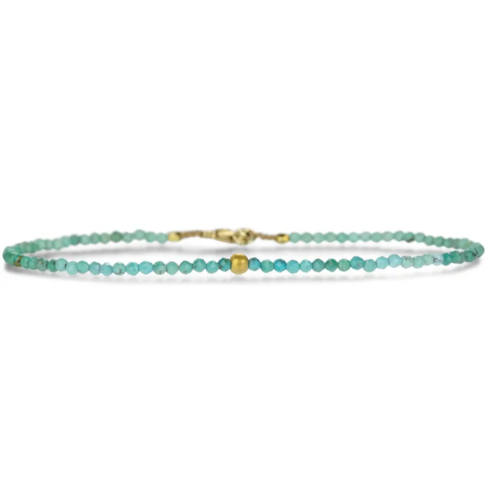 Bracelets Margaret Solow Sleeping Beauty Turquoise and 18k Gold Bracelet