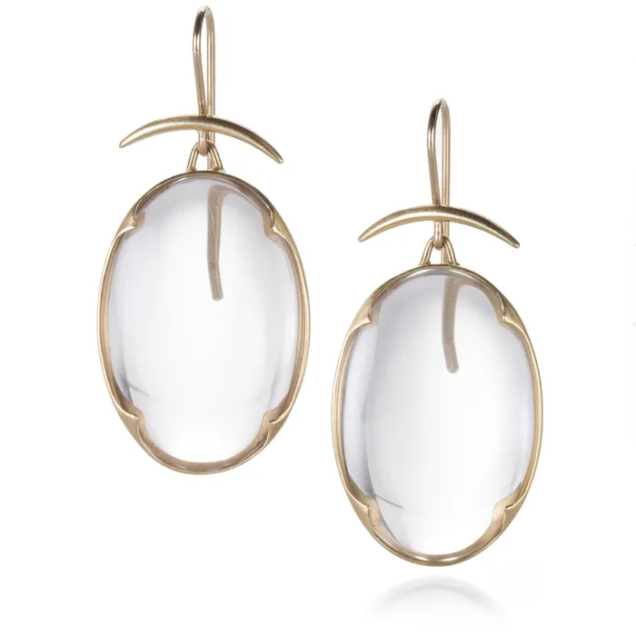 Gabriella Kiss Earrings Crystal Lens Earrings
