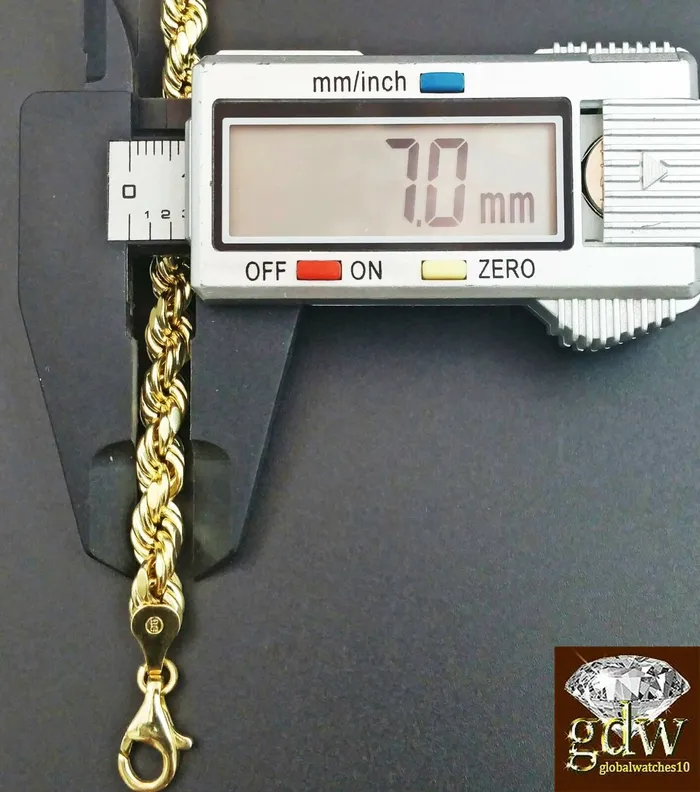 Gold and Diamond Necklaces Real 10K Yellow Gold 26 Inch Rope Chain with Jesus CharmPendant for MenFranco