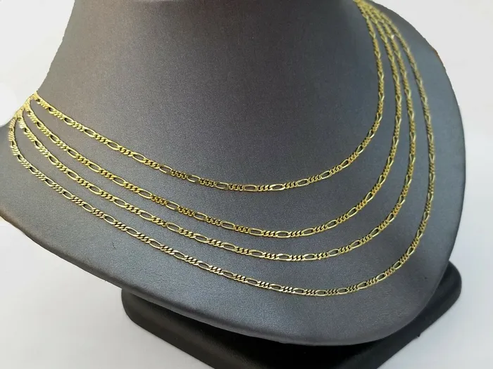 Gold and Diamond Necklaces Real 14K Yellow Gold Figaro Link Chain Necklace 2mm 16 18 20 22 24 Solid Gold and Diamond Necklaces Real 14K Yellow Gold Figaro Link Chain Necklace 2mm 16 18 20 22 24 Solid