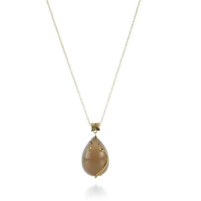 Gray Moonstone Mouse Necklace Annette Ferdinandsen Necklaces